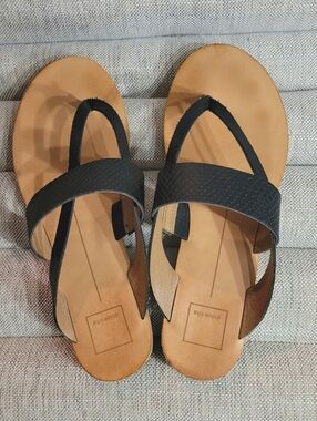 Dolce Vita Black Leather Sandals